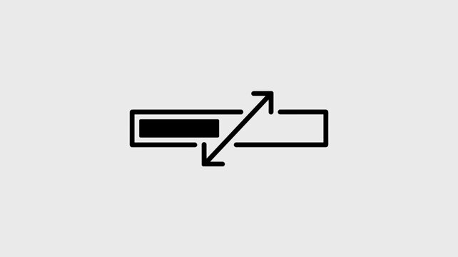 Clean interface progress bar with motion arrow &ndash; Great for website design, productivity apps, or measured success themes.