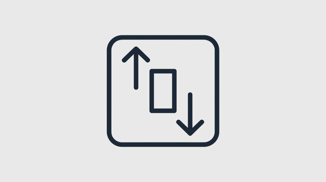 Light switch plate icon with on off arrows &ndash; Suitable for user interface design, power management, or hardware manuals.