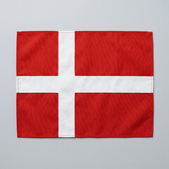 Fototapeta premium Danish flag on gray background