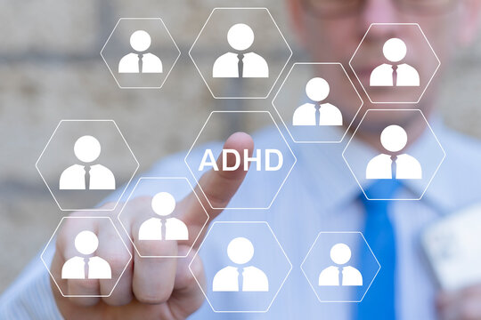Concept of ADHD Attention Deficit Hyperactivity Disorder. ADHD syndrome, mental health and psychology.