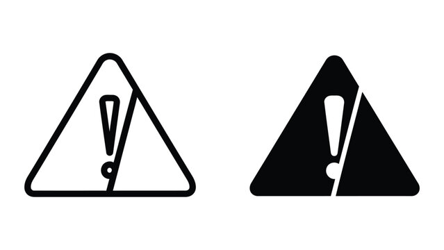 Warning exclamation mark inside triangular alert icon