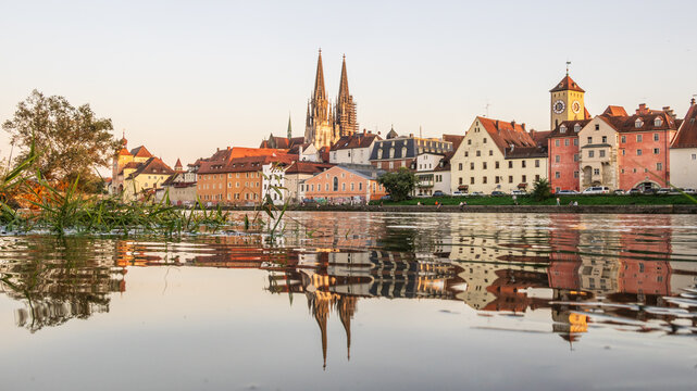Regensburg old town with the Danube river - Germany