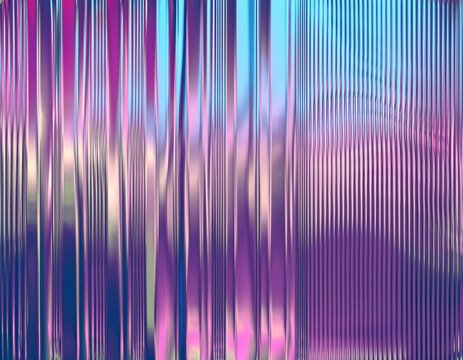 seamless corrugated ribbed privacy glass transparent refraction texture trendy shiny silver aluminum or chrome foil vaporwave background retro cyberpunk abstract pattern 3d rendering