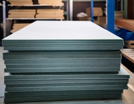 industrial grade foam sheets stacked in clean layout on workshop surface