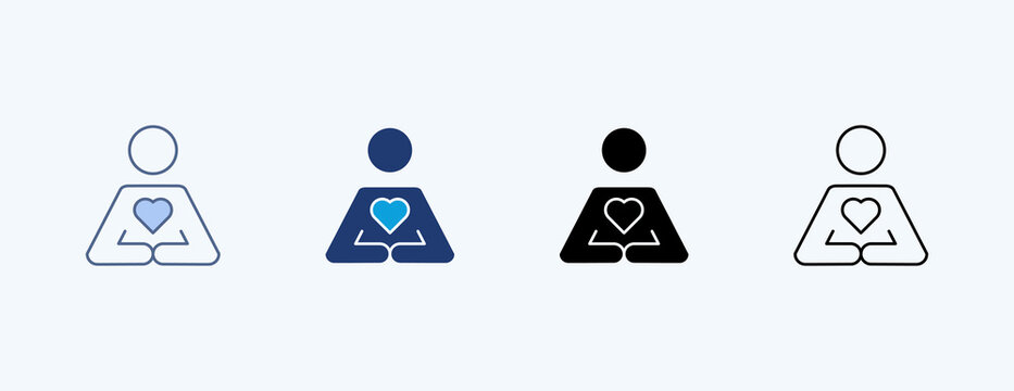 Self Love Multiple Icon Illustration Vector