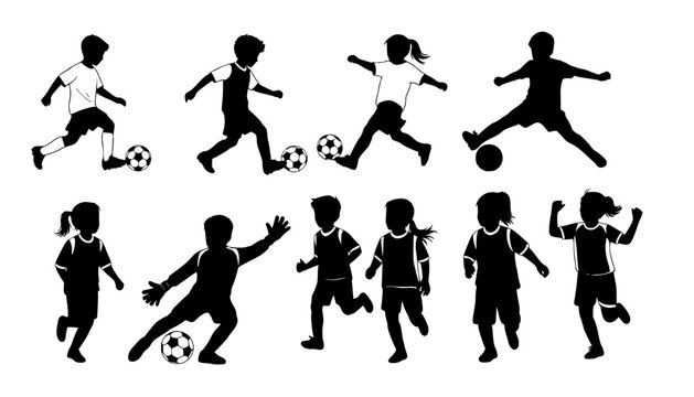 soccer header silhouettes
