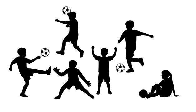 soccer header silhouettes
