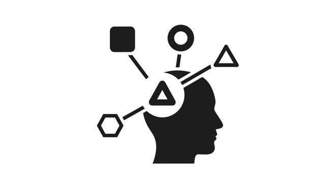 Black silhouette of a human head.
