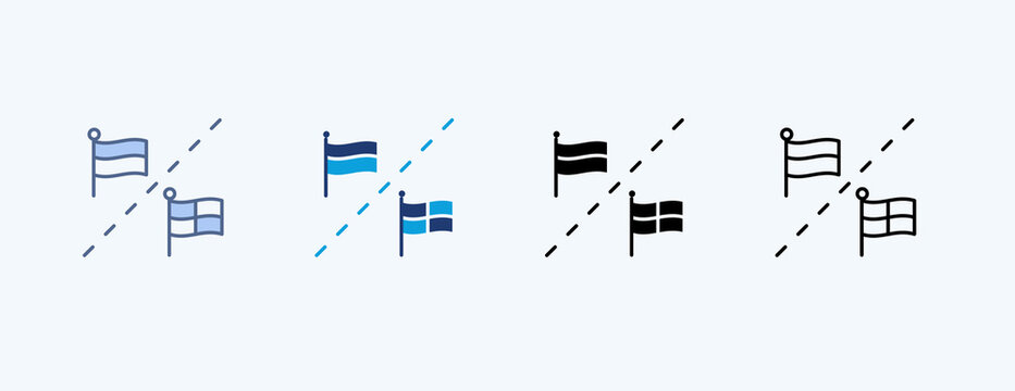Country Border Multiple Icon Illustration Vector