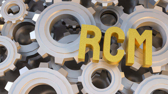 Revenue Cycle Management Gears Concept 3d render.