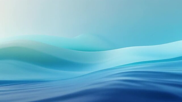 Abstract blue waves flowing water background, fluid motion, smooth curves