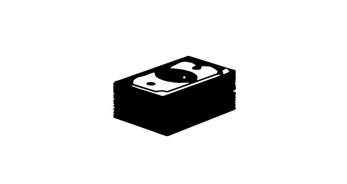 Stack of money banknotes icon