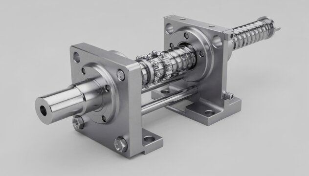 Medium shot of a ball screw jack assembly highlighting the compact design and efficient ball bearing mechanism for heavyduty positioning tasks.