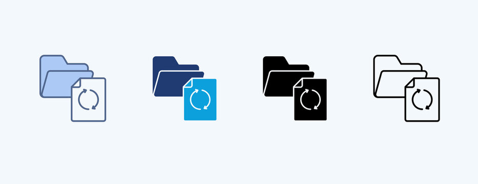Backup Plan Multiple Icon Illustration Vector