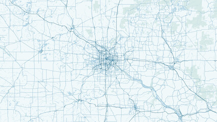 Modern minimalist vector map of Minneapolis, Minnesota. High-quality scalable illustration of Minneapolis city grid, Chain of Lakes, and Mississippi River for urban design. © AliRza