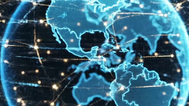 Global connections and world map.