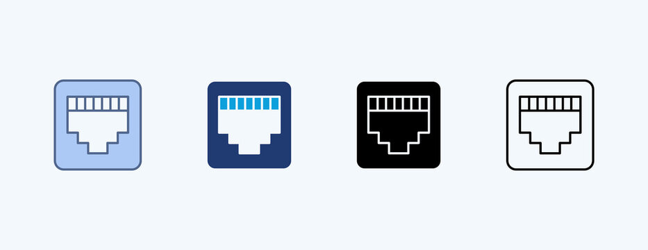 Connection Port Multiple Icon Illustration Vector