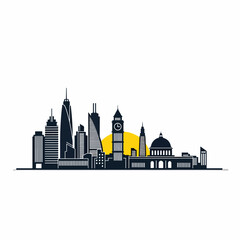 Obraz premium London city skyline with famous landmarks.