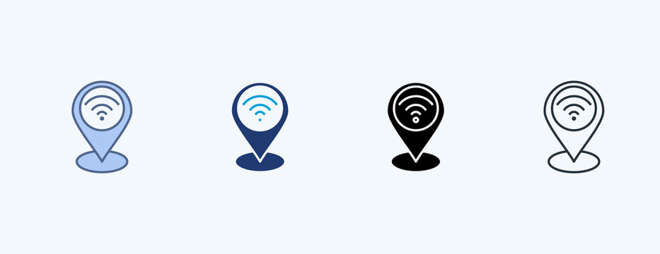 Location Multiple Icon Illustration Vector