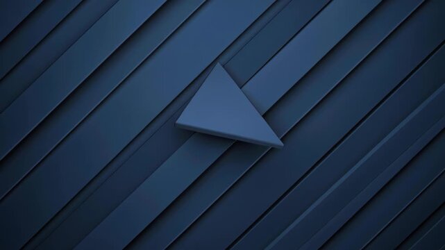 Abstract Geometric Elegance: A minimalist composition of geometric shapes, showcasing a clean, modern aesthetic with a single triangular accent against a backdrop of angled lines and cool, deep hues.