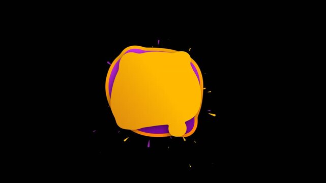 abstract illustration 2D reveal opening montage on alpha background