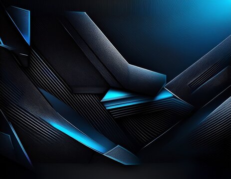 futuristic technological black and blue minimalist abstract texture banner background