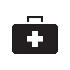 Obraz premium Medical First Aid Kit Icon for Emergency and Healthcare Services