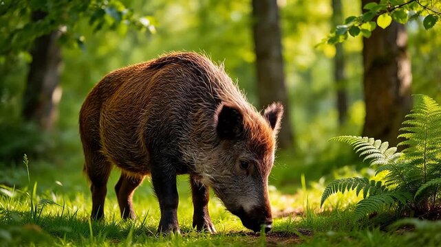 Wild boar in forest