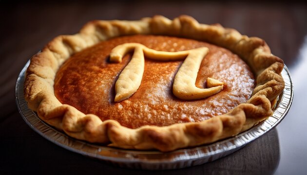 pie s perfect pi a close up shot of a homemade pie crust adorned with the mathematical symbol of pi offering a clever blend of culinary delight and intellectual curiosity