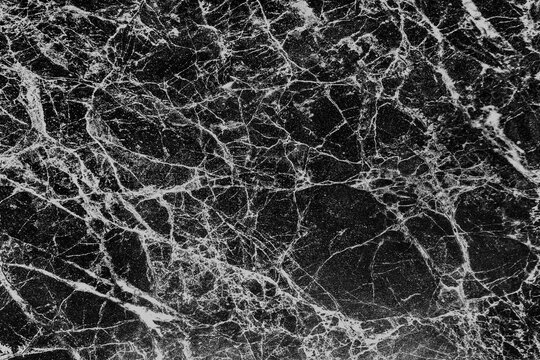 Black dark marble surface cracks kitchen interior structure abstract cracked pattern texture floor tile background