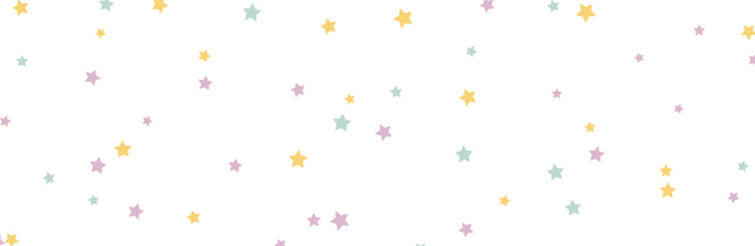 くすみカラーの星が舞う背景素材