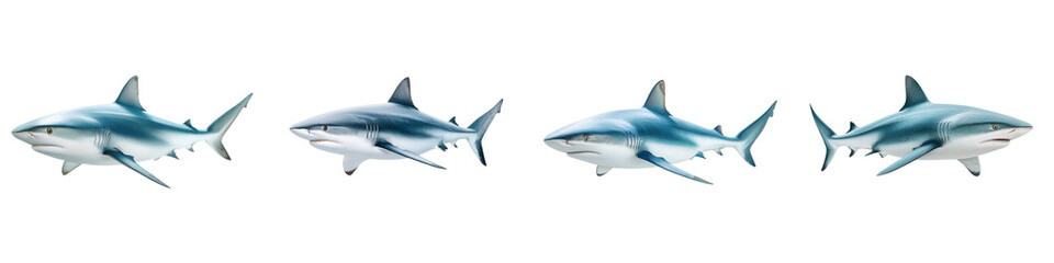 Naklejka premium Shark Pack: Realistic Aquatic Predator Collection