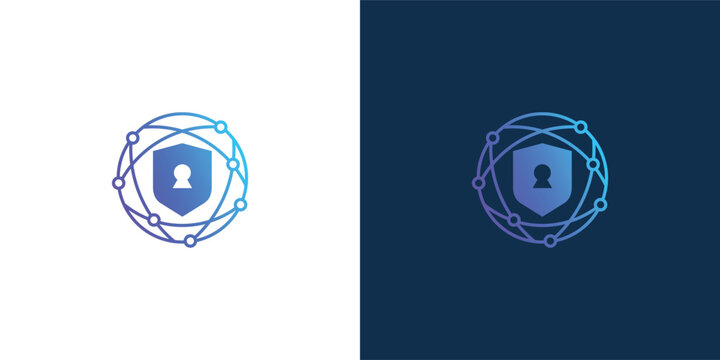 shield logo security icon , abstract protection safe secure guard vector design element