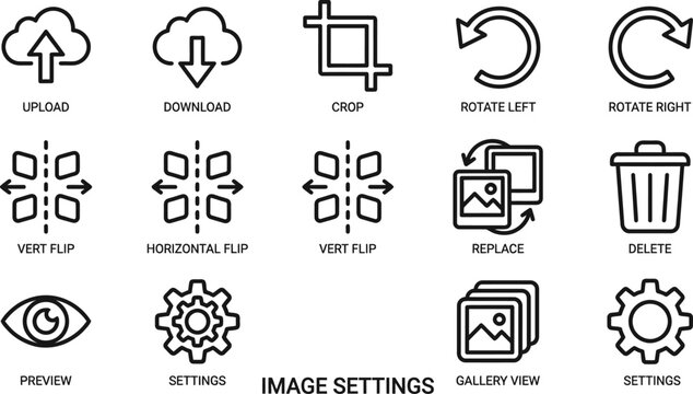 Image Settings Icons.