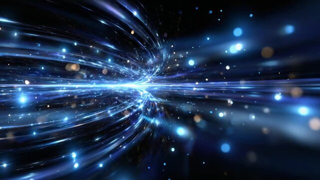Abstract Cosmic Tunnel: Dive into a mesmerizing digital depiction of a luminous cosmic tunnel, where light and energy dance in a celestial display of limitless possibilities.