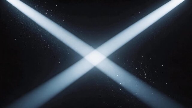 intersecting light beams in dark space