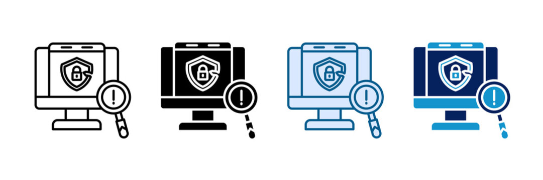 Vulnerability Icon Set Multiple Style Collection