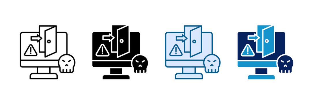 Backdoor Icon Set Multiple Style Collection