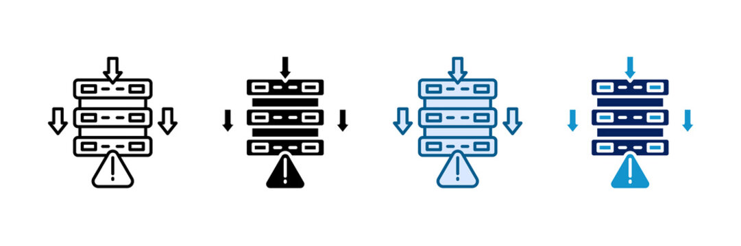Server Down Icon Set Multiple Style Collection
