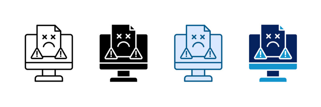 Desktop Error Icon Set Multiple Style Collection