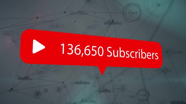 Playback starting, red sub callout growing, tilting, shifting while count jumping to show growth
