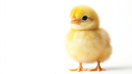 Obraz premium Cute Chick Isolated on White Background