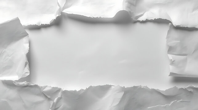 Torn paper creating a blank white space for text or design