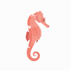 Fototapeta premium Pink Lego Seahorse Marine Animal Toy.