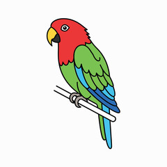 Obraz premium Colorful Parrot Perched on Branch.