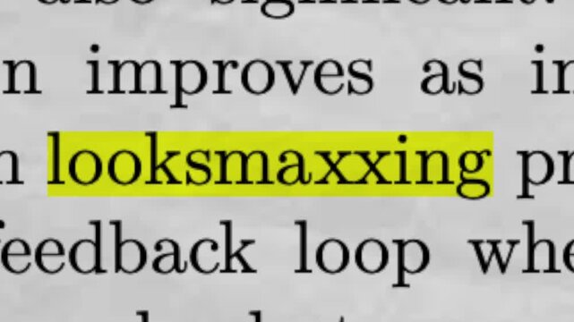 Looksmaxxing Trend Highlighted in Article Text Male Self Improvement Appearance Optimization Concept