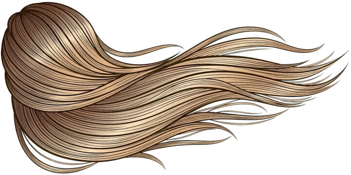 Long blonde hair flowing freely outside.