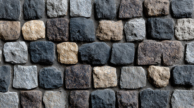 Stone path texture &ndash; seamless pattern of architectural gravel floor. Aerial top view of Stone landscaping road construction material.