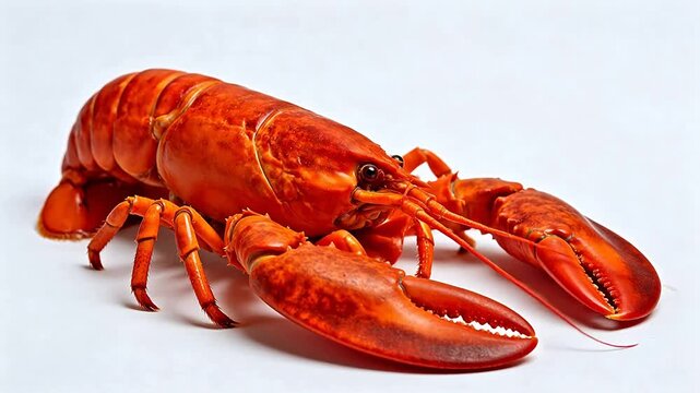 Red lobster on white background