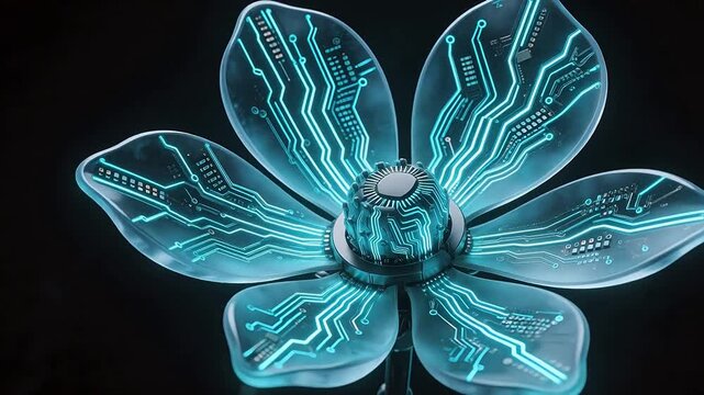 Flower with circuit design
